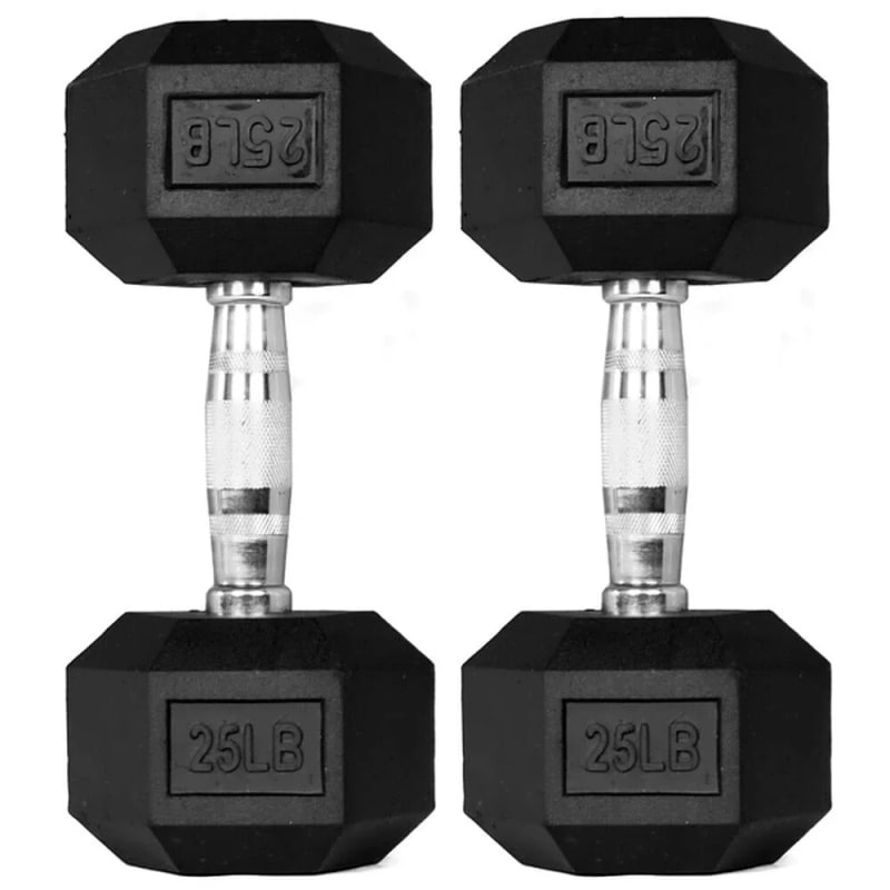 Rubber Hex Dumbbell - Image 3