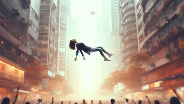 Flying in a Crowded Place Dream Meaning and Interpretation