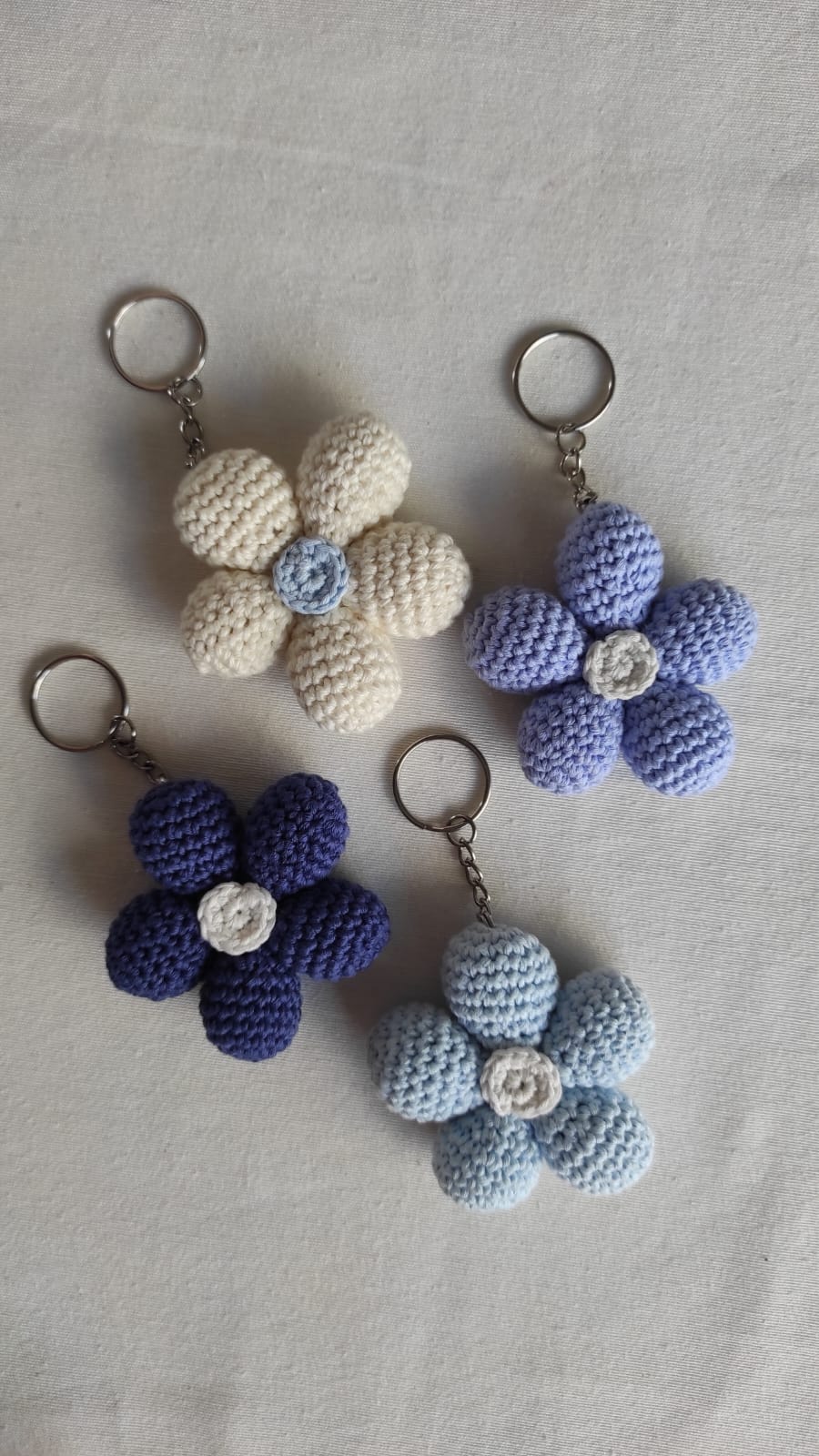 Llaveros Flor Gama Azules