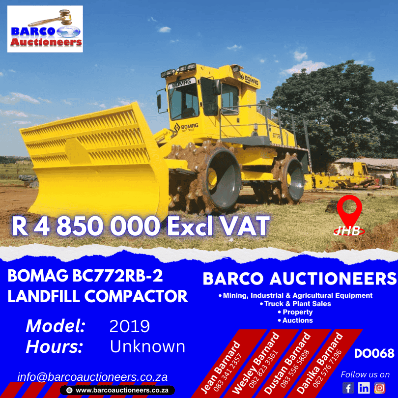DO068_Bomag BC772RB-2 Landfill Compactor 2019 model