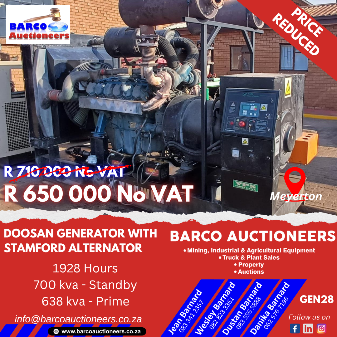 GEN28_Doosan Generator with Stamford Alternator