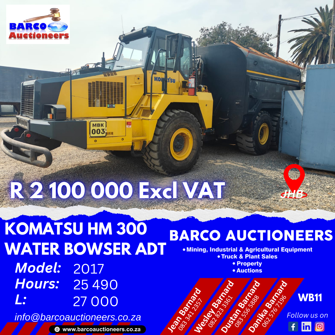 WB11_Komatsu HM 300 Water bowser ADT 2017 model
