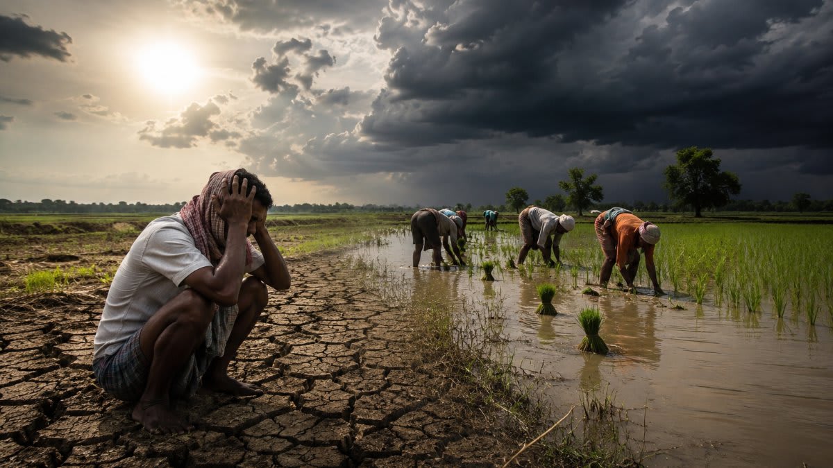  सिद्धार्थनगर में उमस ने बढ़ाई बेचैनी, धान रोप रहे किसानों की चिंता गहराई