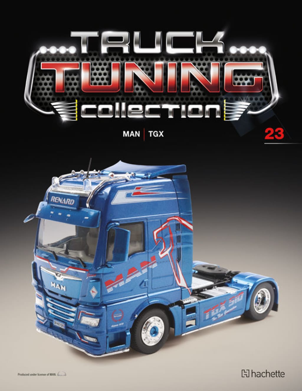 Modellino Camion MAN TGX Renard Blu - Hachette Truck Tuning Collection man scala 1-43