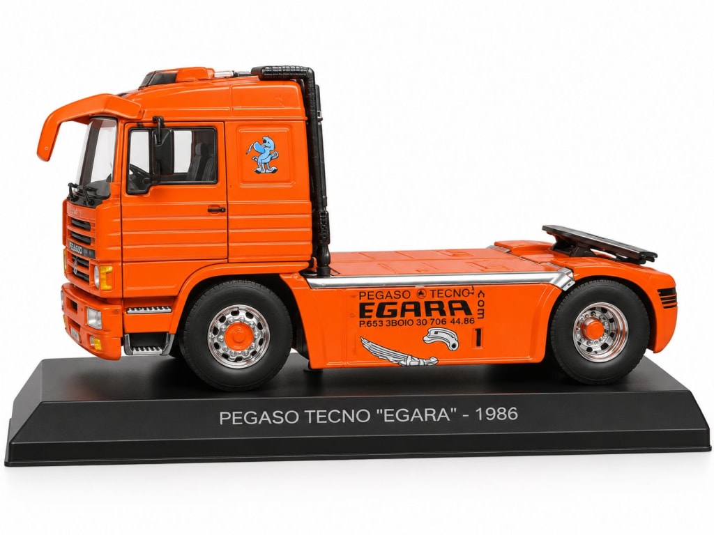 TRUCK TUNING USCITA N 40 Camion Pegaso Tecno Egara 1986 Die-cast, Colore Arancione PEGASO scala 1-43