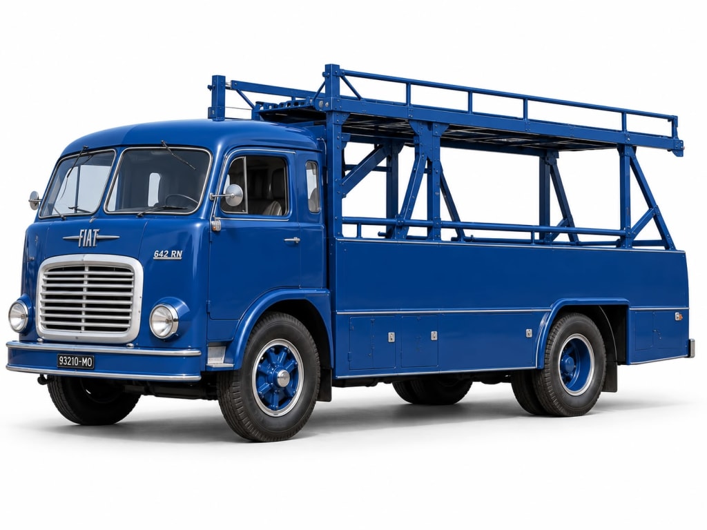 Racing Car Trasporter  uscita 21 del 22-10-2026 Fiat 642 RN Bisarca Blu - foto indicativa Maserati scala 1-43