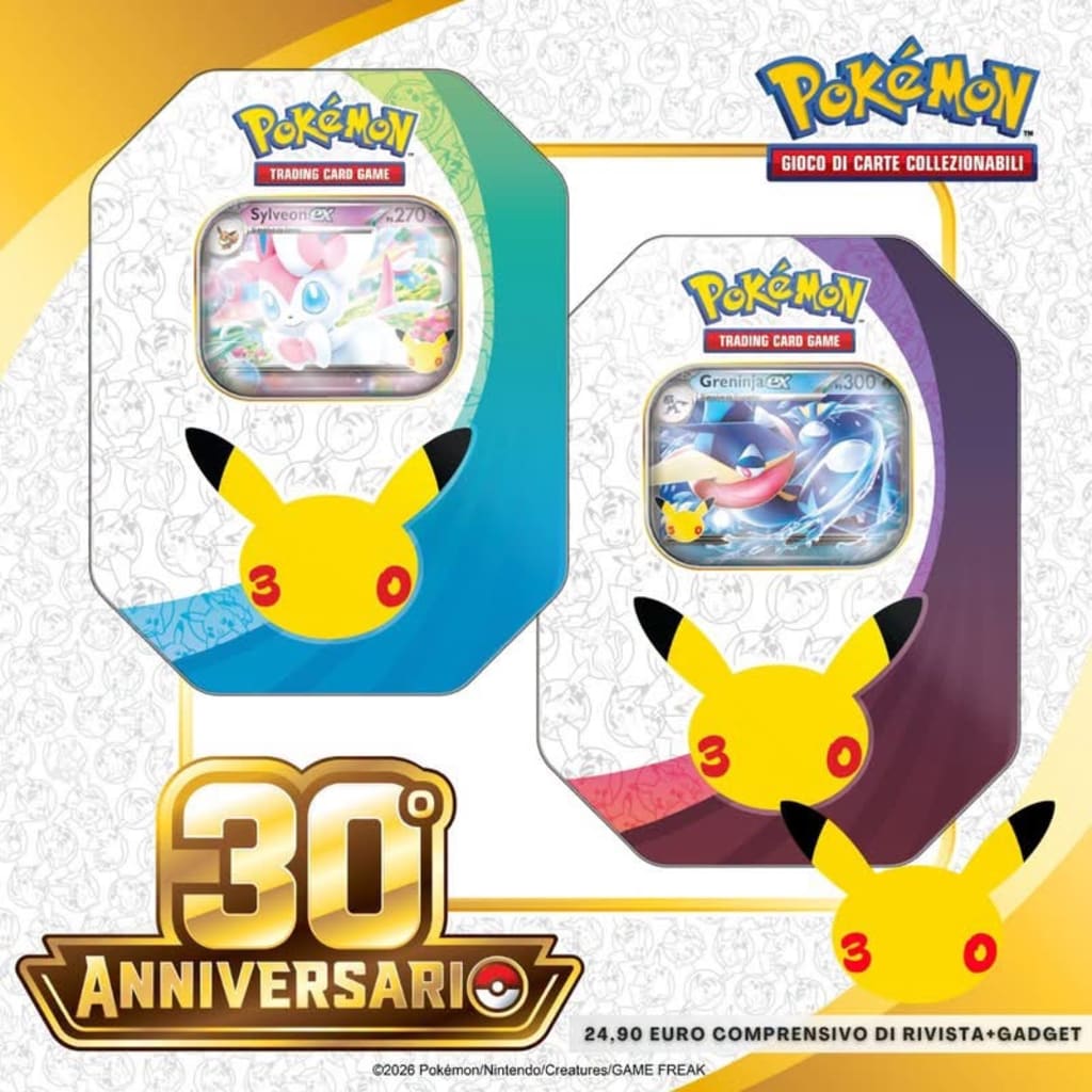 Pokémon TCG: Set Lattine 30° Anniversario Sylveon ex & Greninja ex (2026)