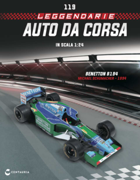 Leggendarie auto da corsa uscita 119 Modellino F1 Benetton B194 Michael Schumacher 1994 Scala 1:24