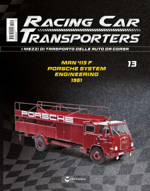 Modellino Camion MAN 415 F Porsche System Engineering 1961 - Racing Car Transporters uscita 13