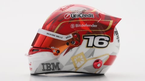 Casco F1 Charles Leclerc Ferrari GP 2025 LAS VEGAS #16 Edizione Speciale 1:5 LOOKSMART