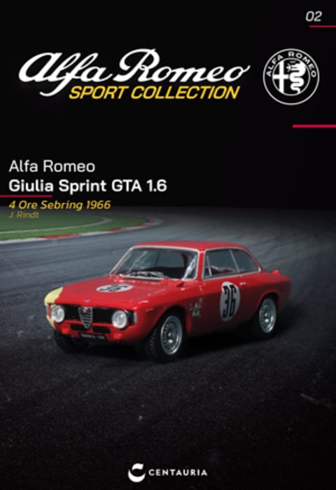 Modellino Alfa Romeo Giulia Sprint GTA 1.6 - 4 Ore Sebring 1966 - J. Rindt