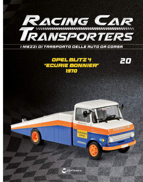 RACING CAR TRASPORTERS USCITA 19 Modellino Opel Blitz 4 Car Transporter 'Ecurie Bonnier' 1970 Centauria