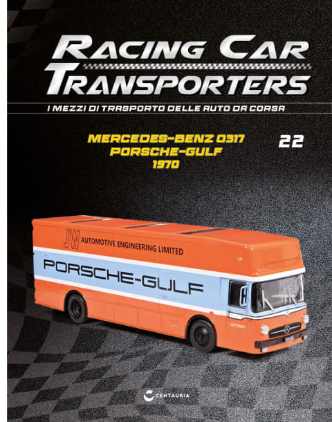Modellino Mercedes-Benz O 317 Trasportatore Porsche-Gulf 1970 - Collezione Centauria
