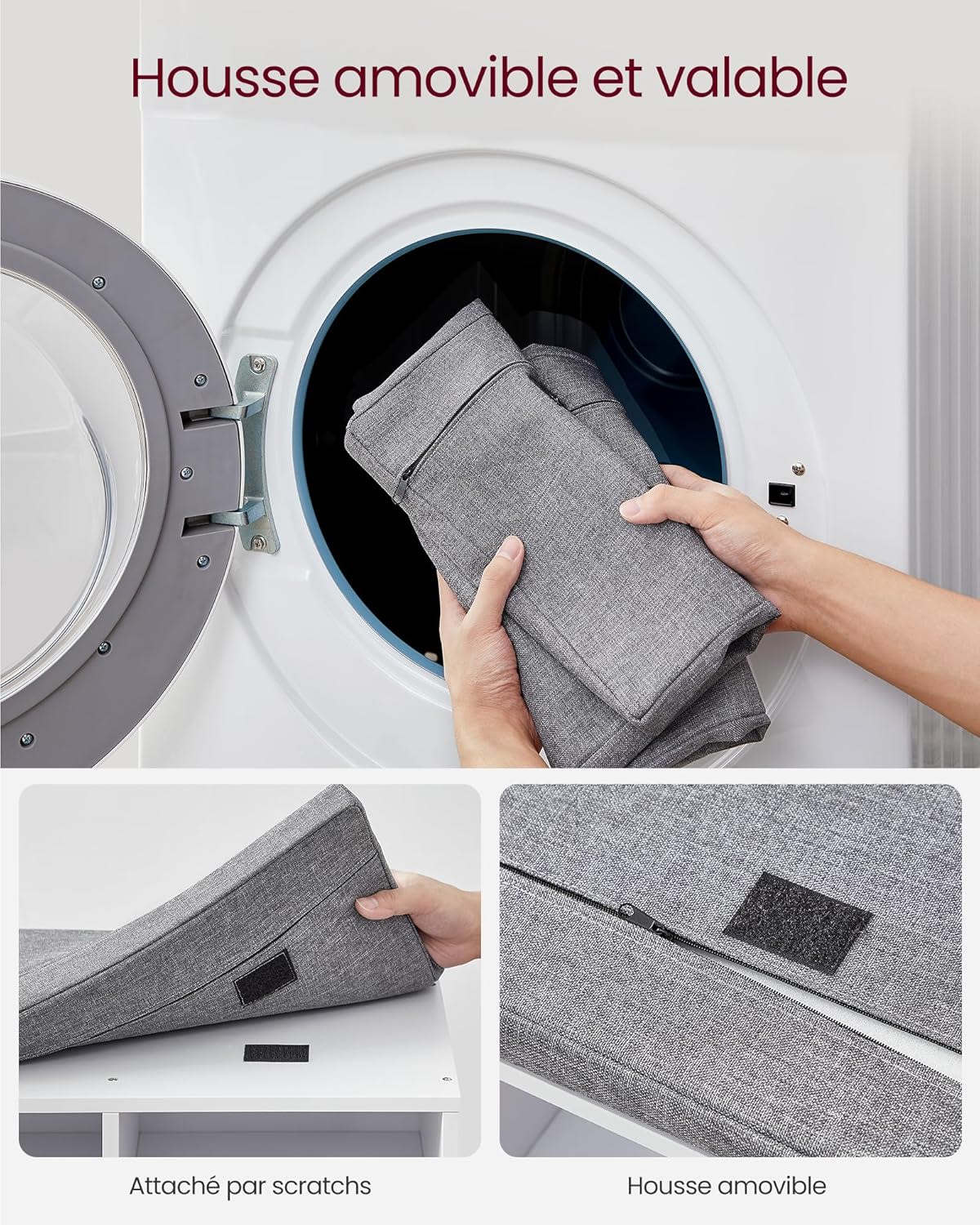 Banc à Chaussures 9 Paires Blanc - lavage et entretien