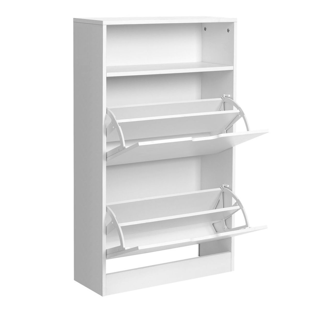 Meuble à Chaussures Entrée 102cm Blanc décoré