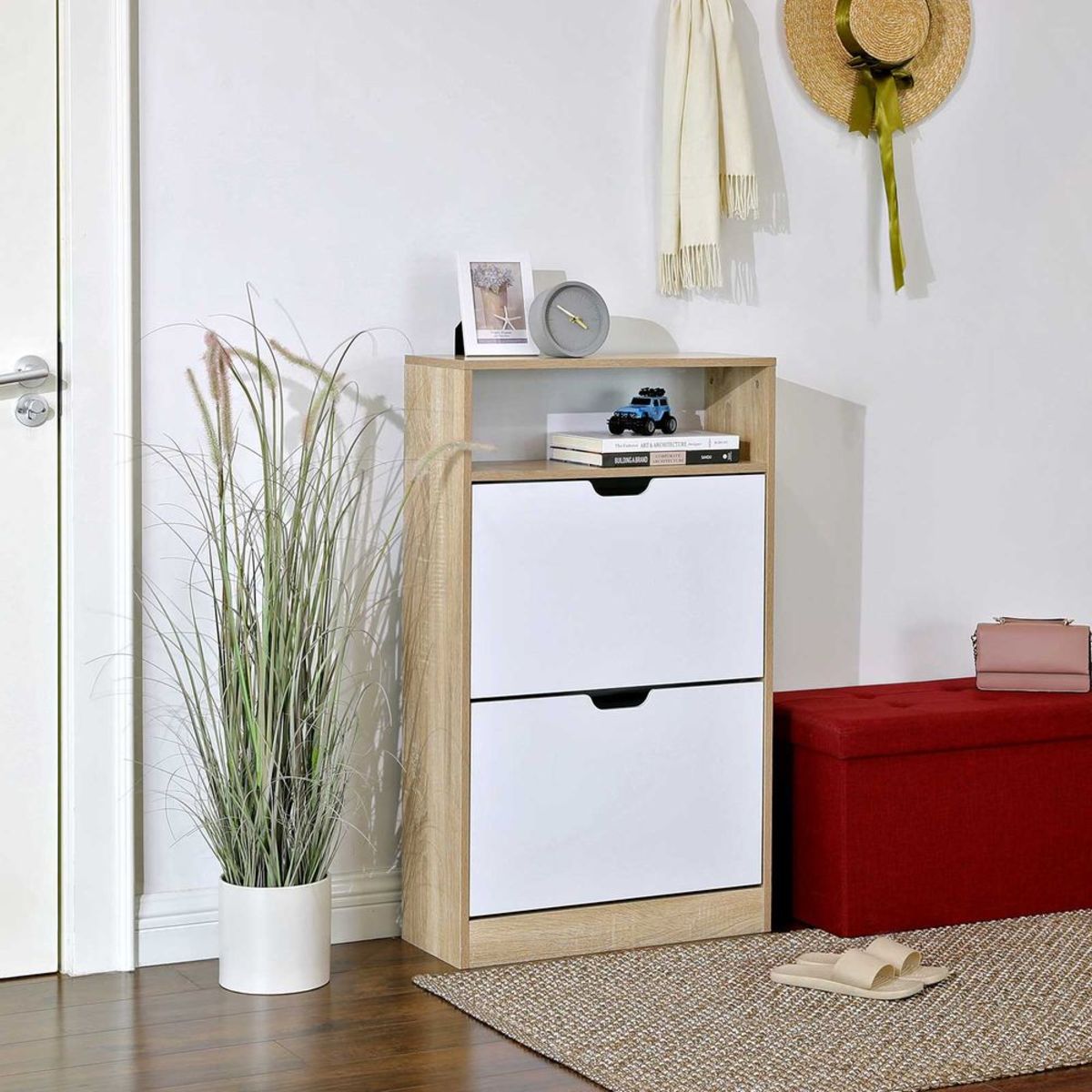 Meuble à Chaussures Style Scandinave 2 Portes