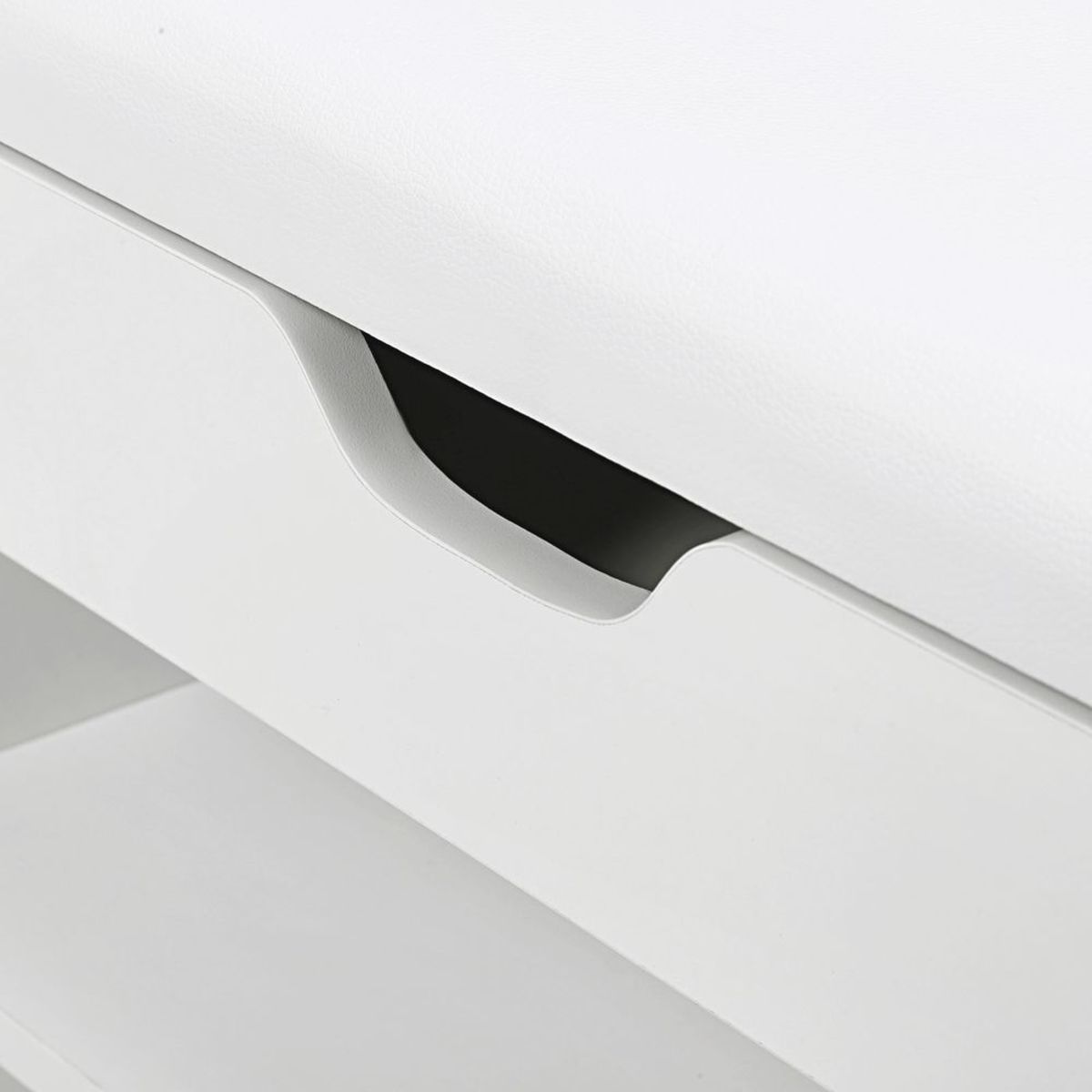 Banc à Chaussures Rembourré Blanc 80 cm