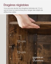 Banc à Chaussures 12 Paires Rustique - intérieur compartiments