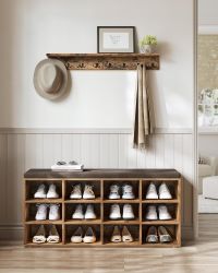 Banc à Chaussures 12 Paires Rustique en situation