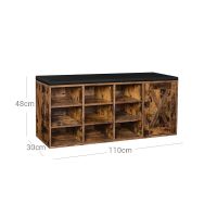 Banc à Chaussures 110 cm Rustique