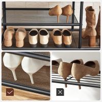 Porte-Manteaux à Chaussures Industriel Rustique détail de l'étagère