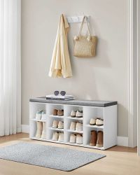 Banc Chaussures 10 Paires Blanc