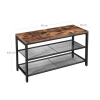 Banc à Chaussures Industriel Bois & Métal Rustique