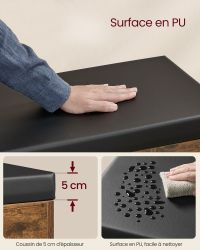 Banc à Chaussures Entrée Coffre Rustique