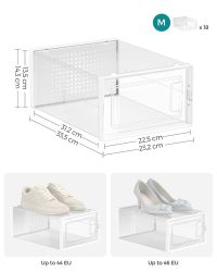 Boîtes à Chaussures Transparentes Empilables