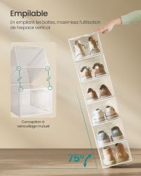 Boîtes à Chaussures Transparentes Magnétiques