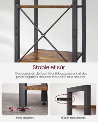 Meuble à Chaussures Colonne Industriel Rustique