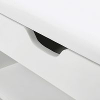 Banc à Chaussures Rembourré Blanc 80 cm