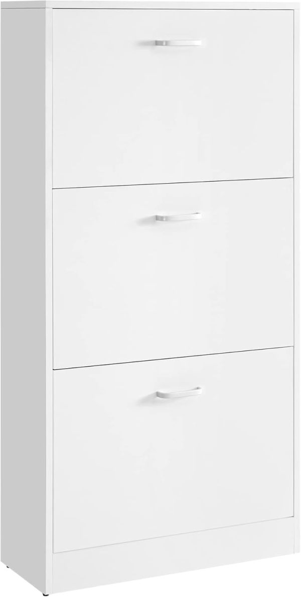 Meuble à Chaussures 3 Portes Blanc
