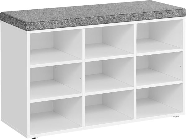 Banc à Chaussures 9 Paires Blanc