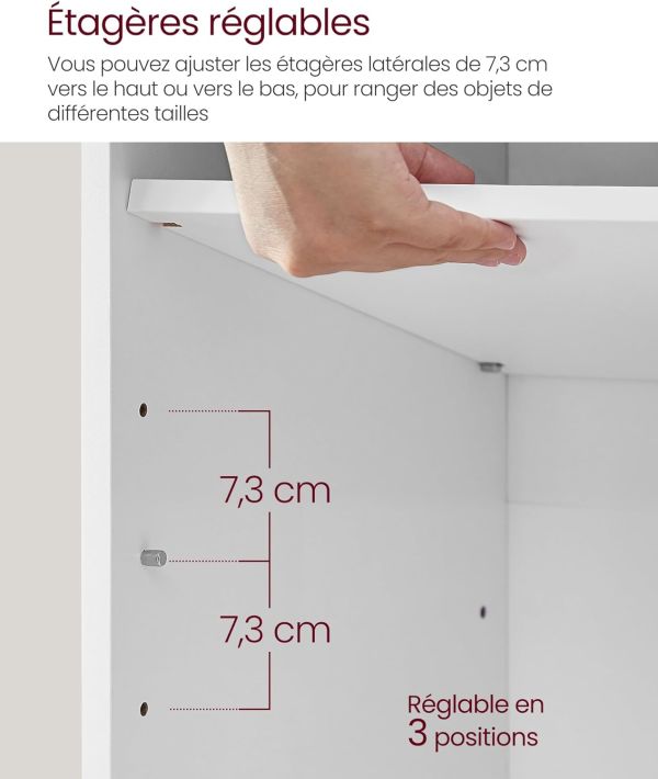 Banc à Chaussures 9 Paires Blanc