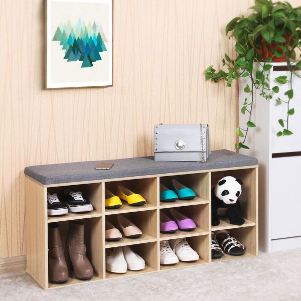 Banc à Chaussures 10 Paires Beige
