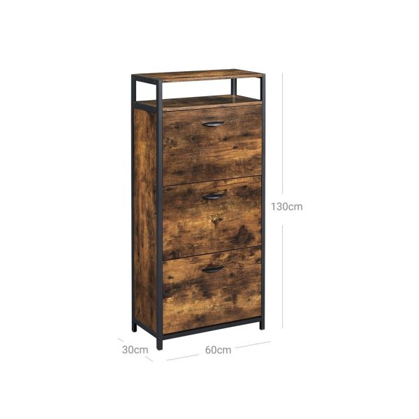 Meuble à Chaussures Industriel Rustique
