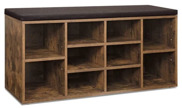 Banc à Chaussures 10 Paires Rustique