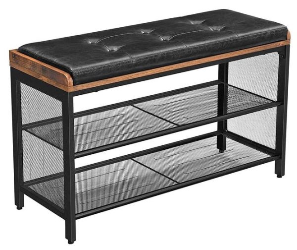 Banc à Chaussures Industriel Rustique