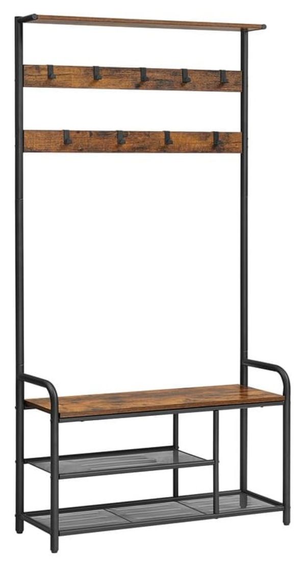Porte-Manteaux à Chaussures Industriel Rustique