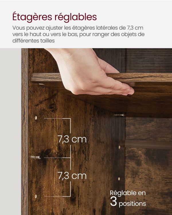 Banc à Chaussures 9 Paires Rustique