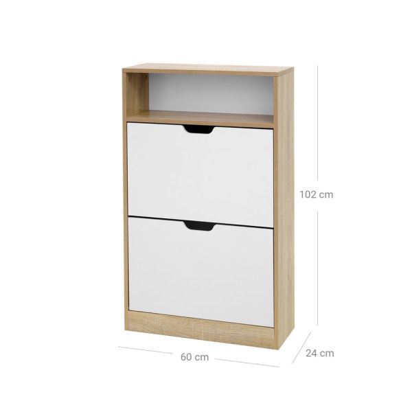 Meuble à Chaussures Style Scandinave 2 Portes