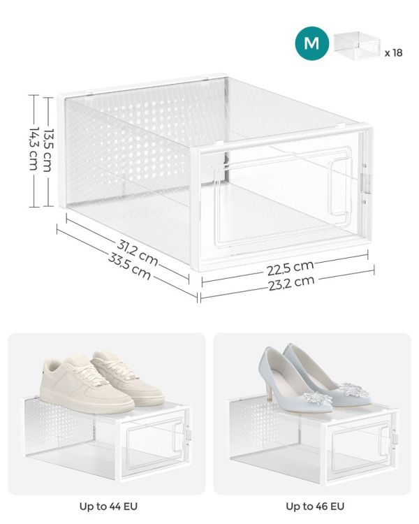 Boîtes à Chaussures Transparentes Empilables