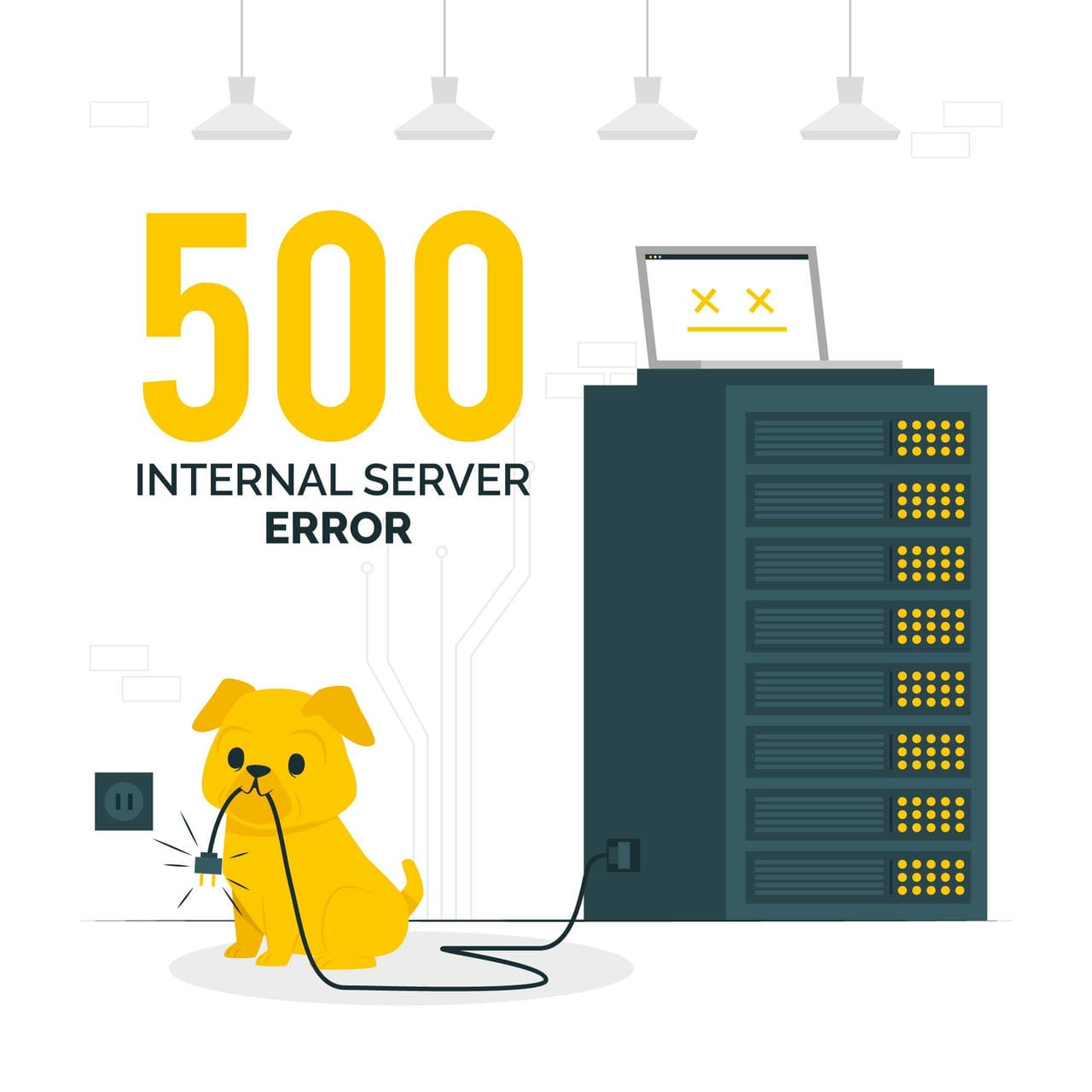 500 internal server error concept illustration