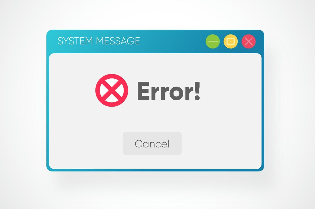 Modern warning pop up with flat design