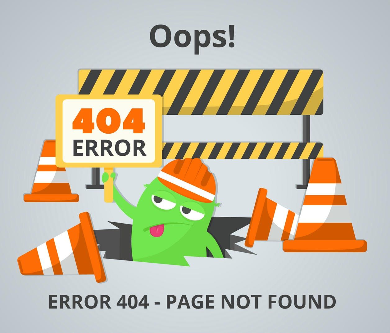 404 error web template in flat style