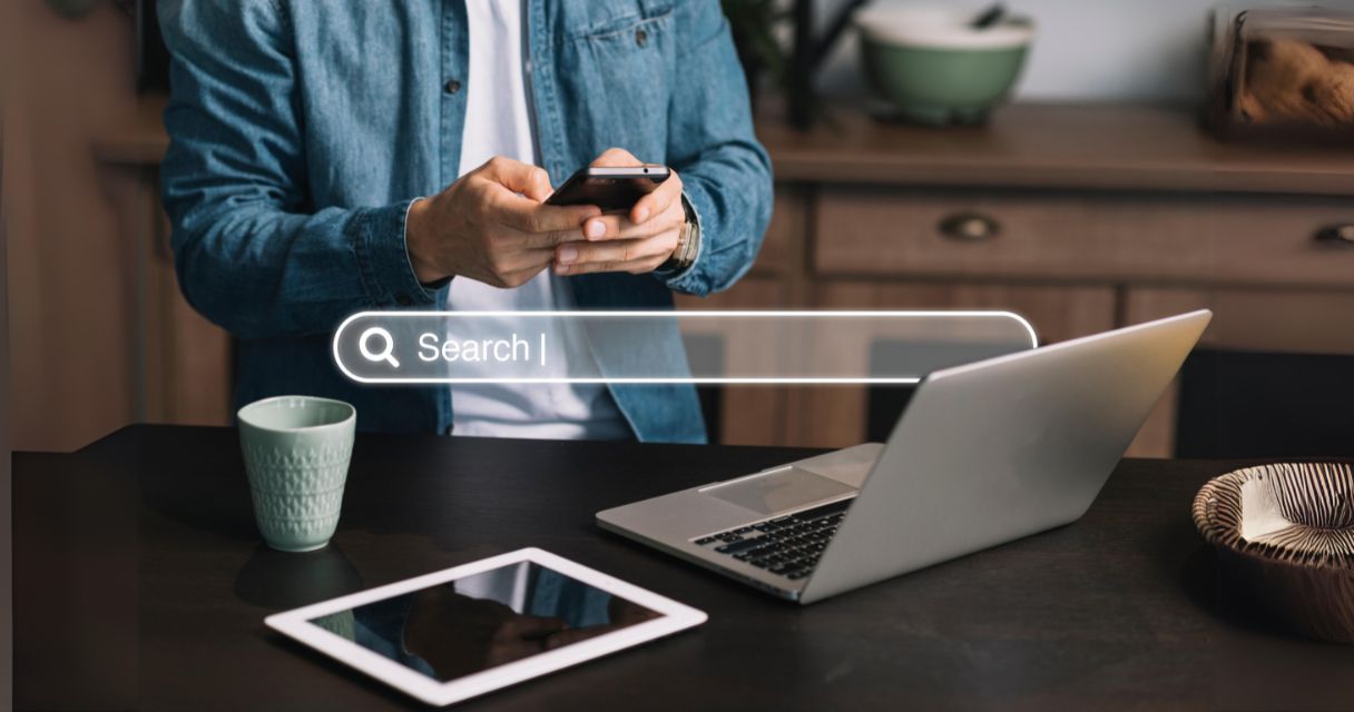 Homepage concept with search bar