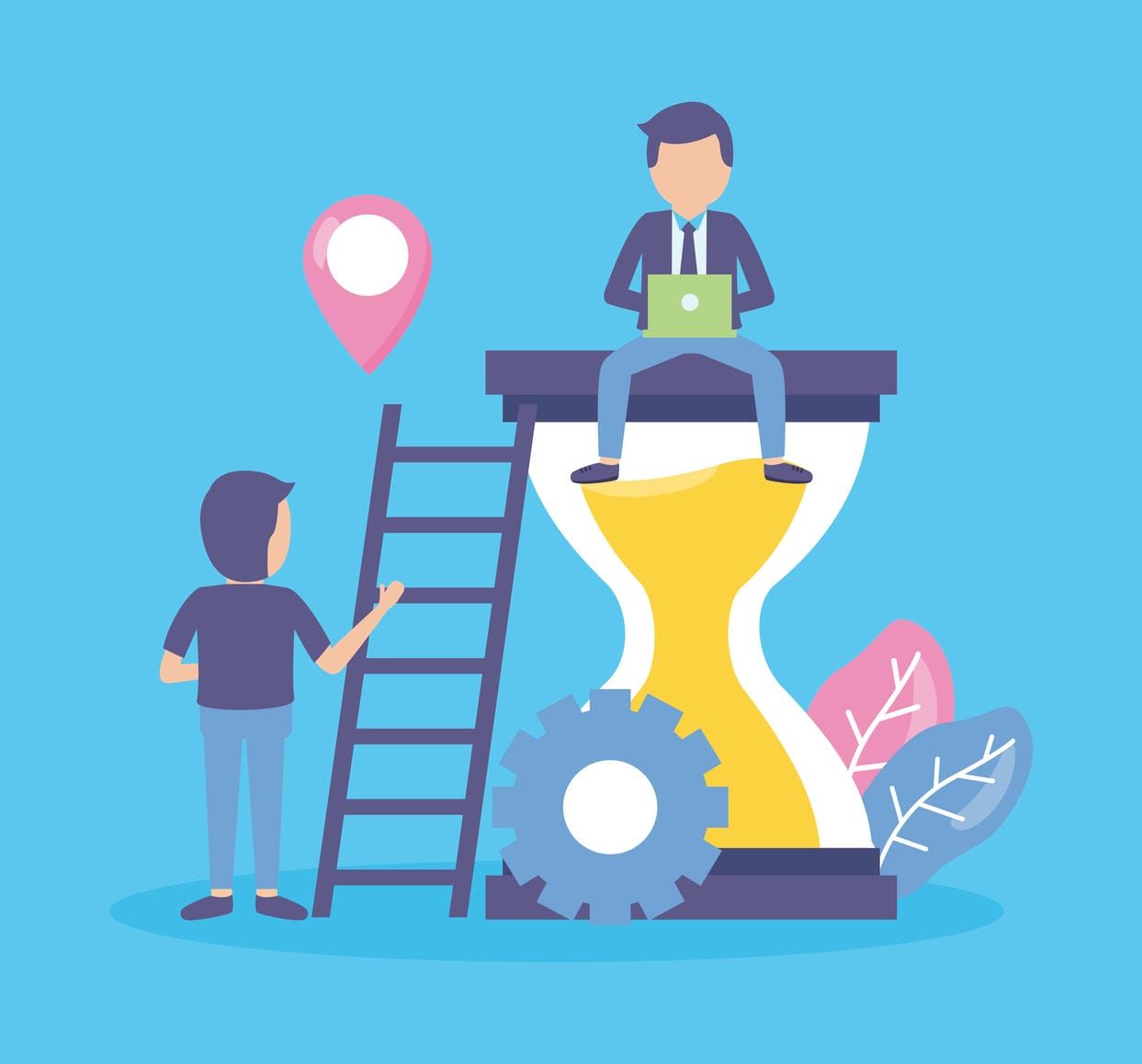 Businessman clock time work
