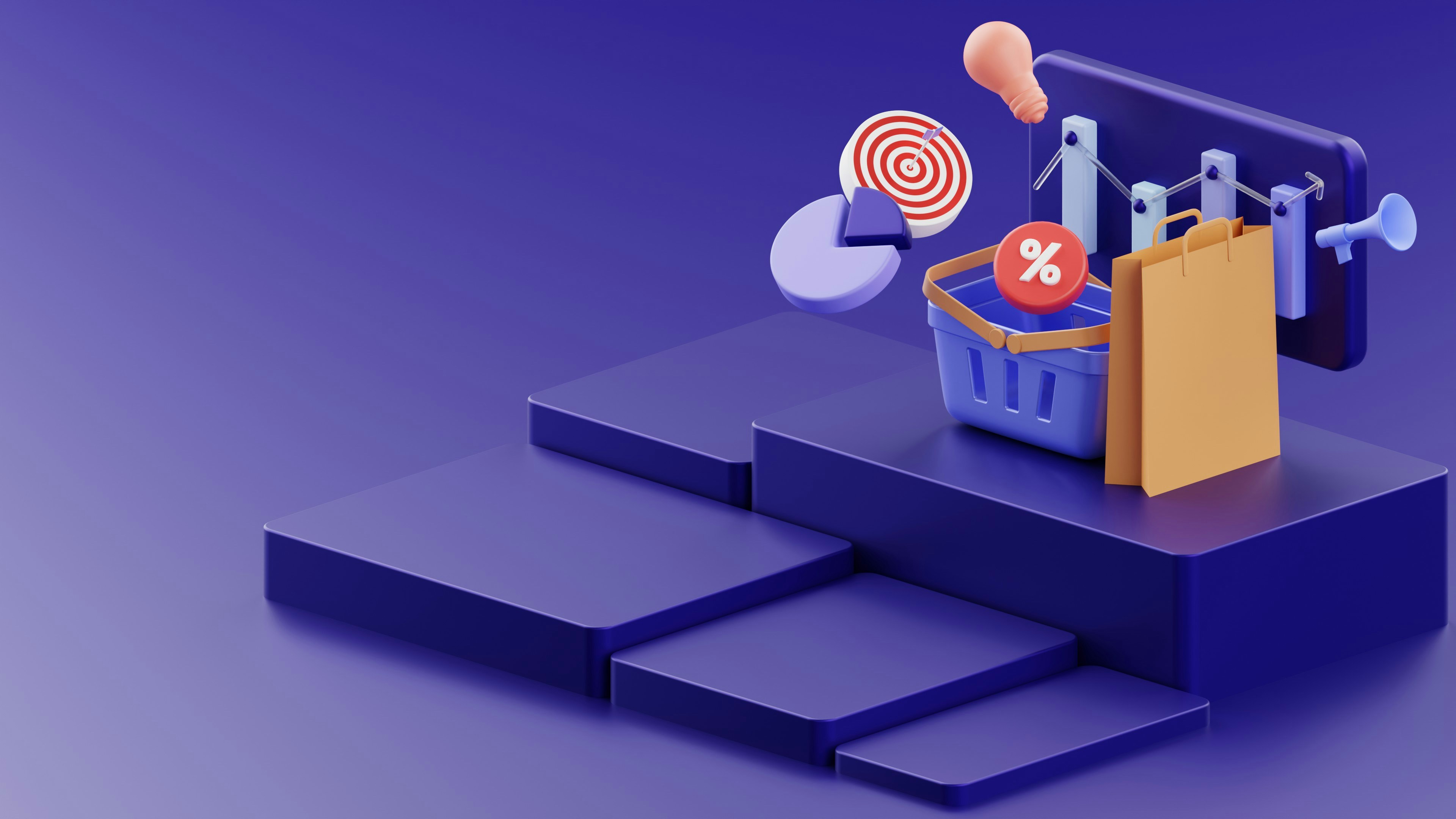 Digital abstract representing edge computing and retail technology interconnected with smart devices