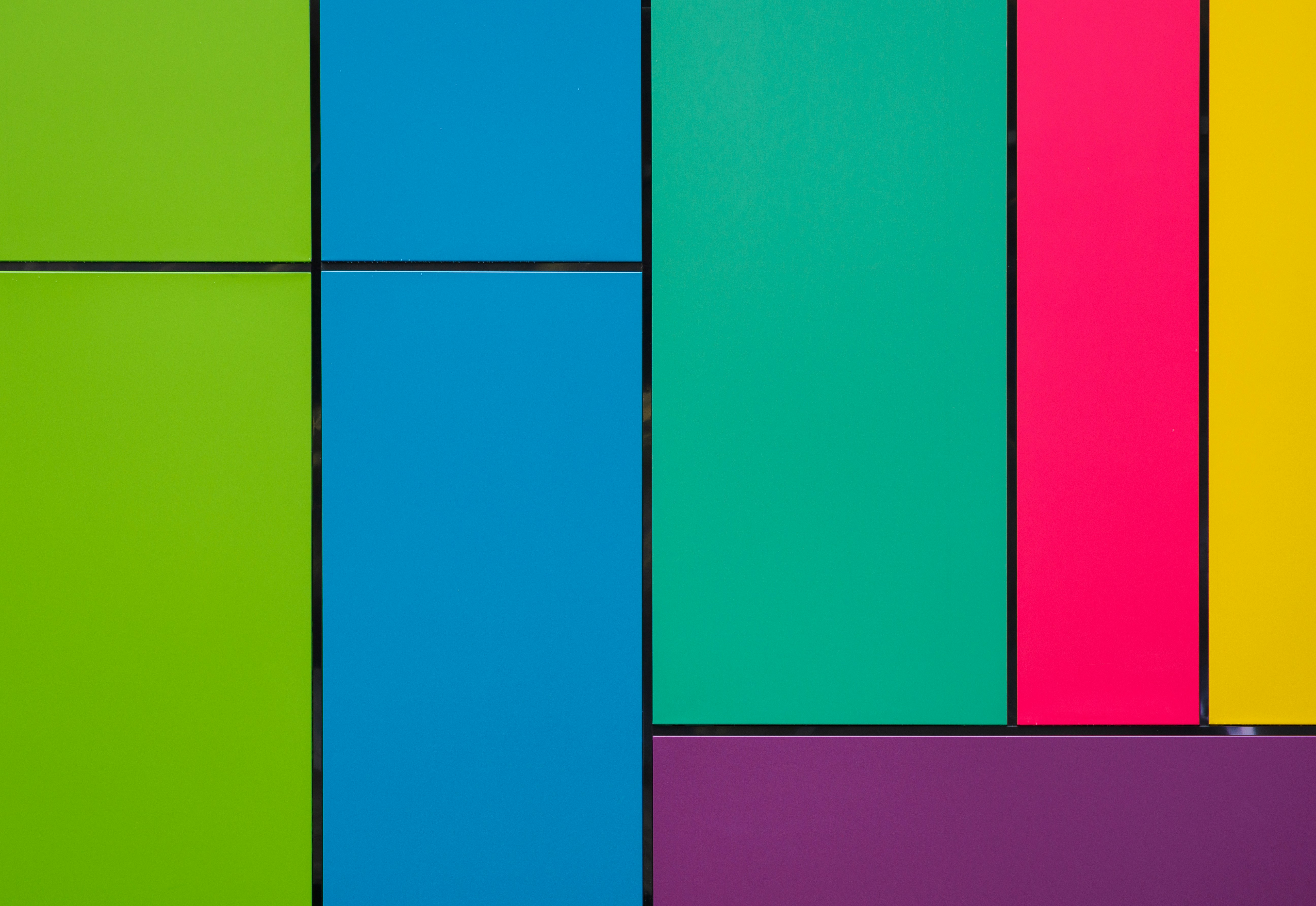 Abstract geometric design with interconnected color palette blocks and flowing lines, representing a design token pipeline